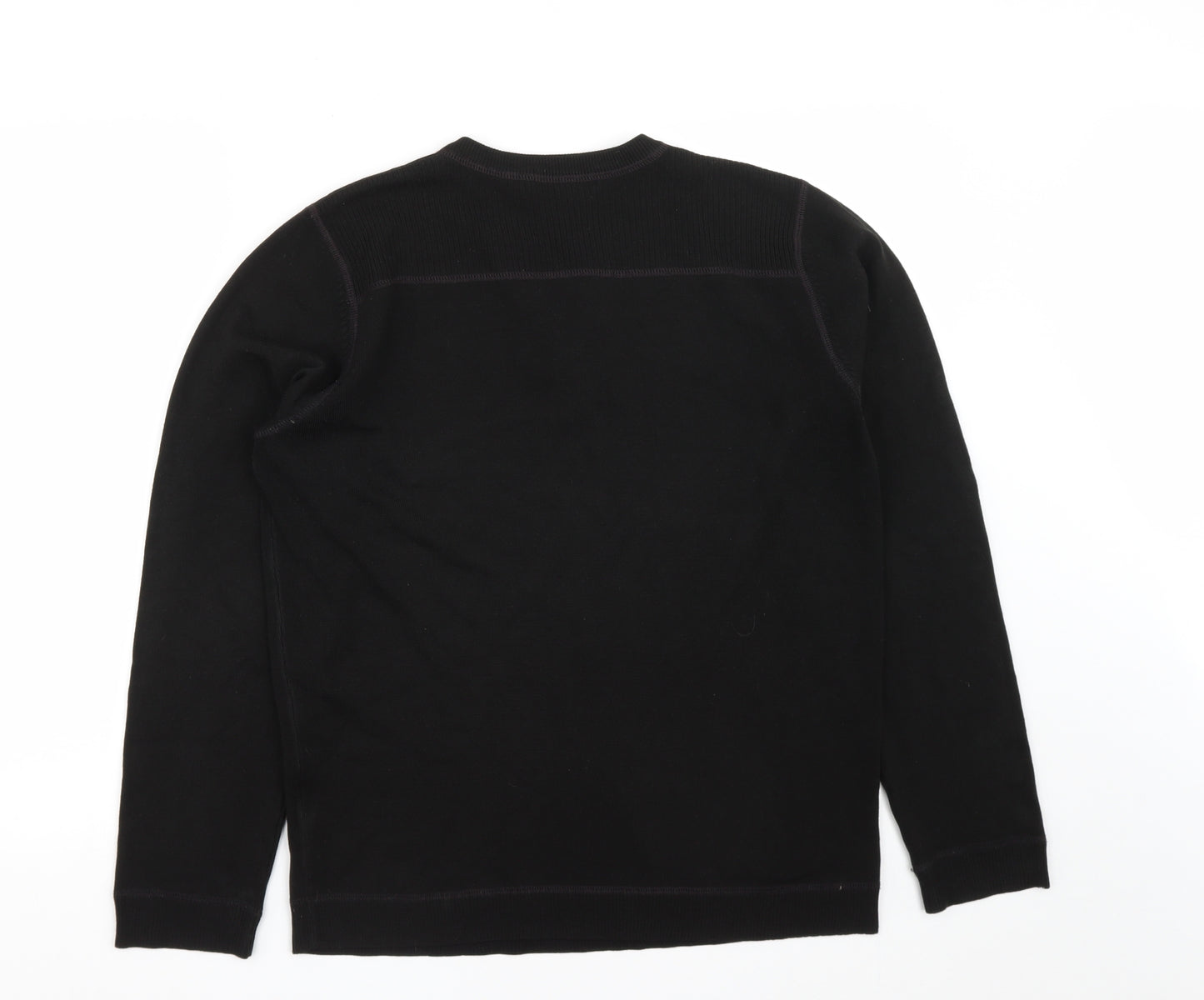 Debenhams Mens Black V-Neck  Acrylic Pullover Jumper Size M