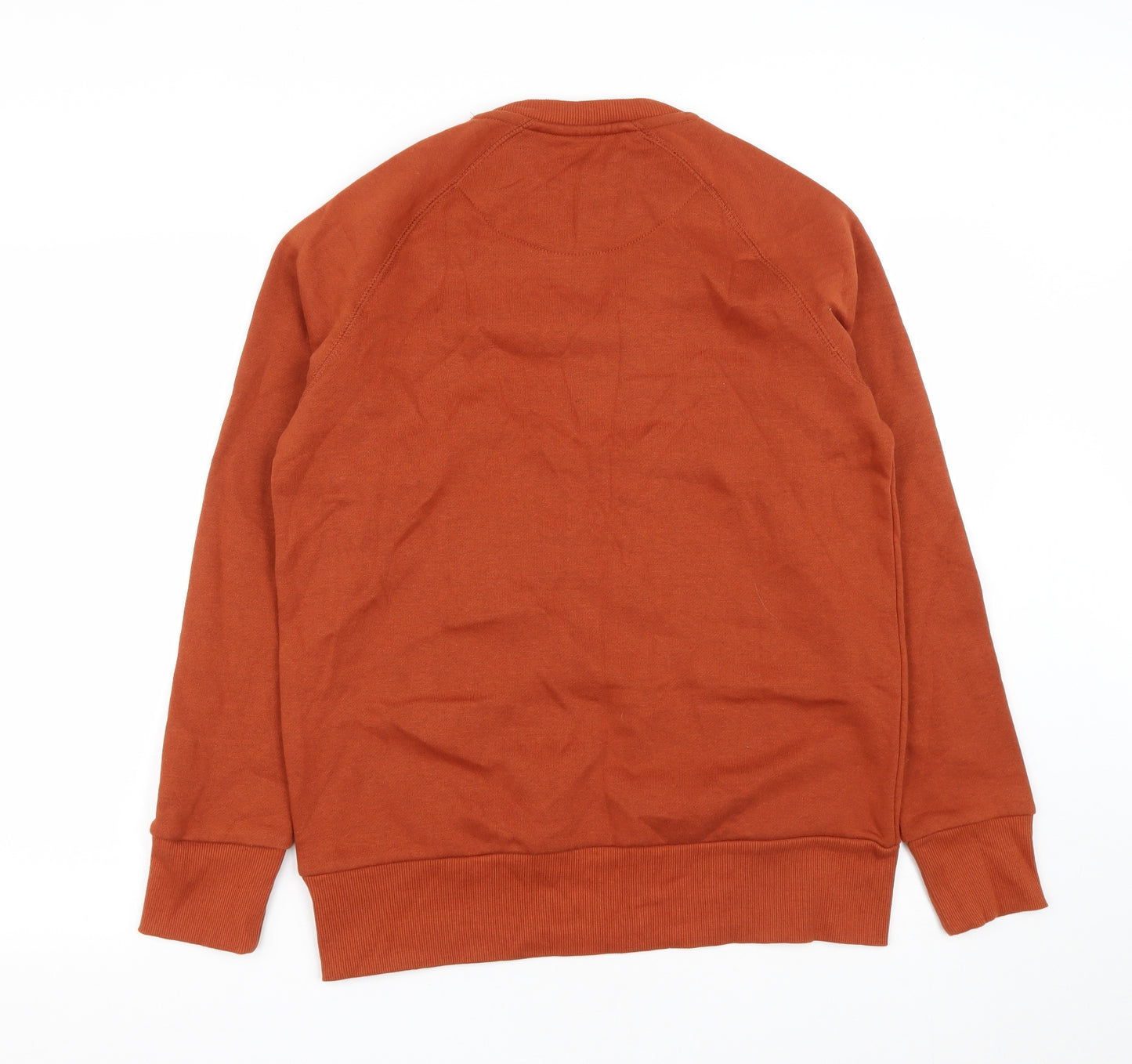 Primark Mens Orange  Cotton Pullover Sweatshirt Size L