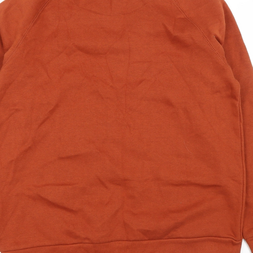 Primark Mens Orange  Cotton Pullover Sweatshirt Size L
