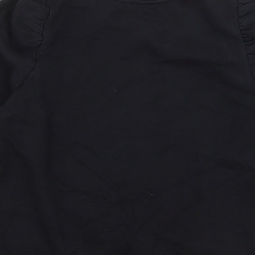 George Womens Black  Cotton Pullover Sweatshirt Size S