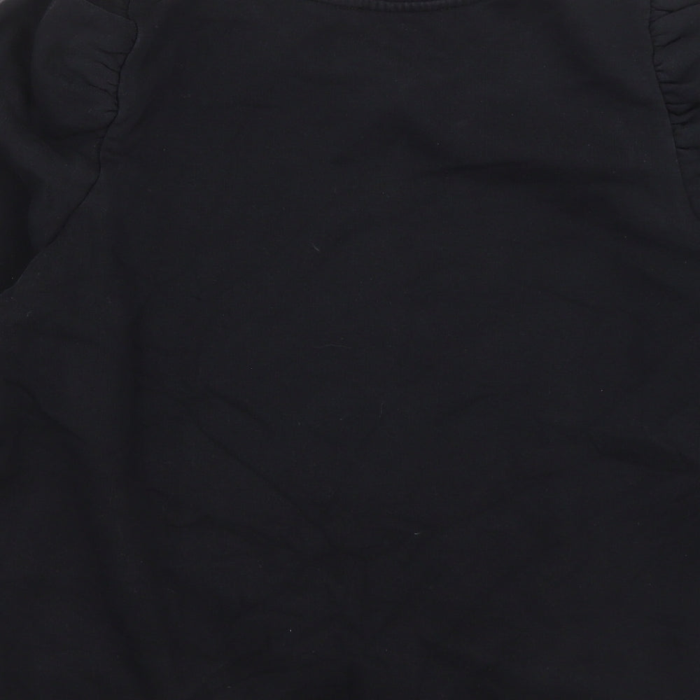 George Womens Black  Cotton Pullover Sweatshirt Size S