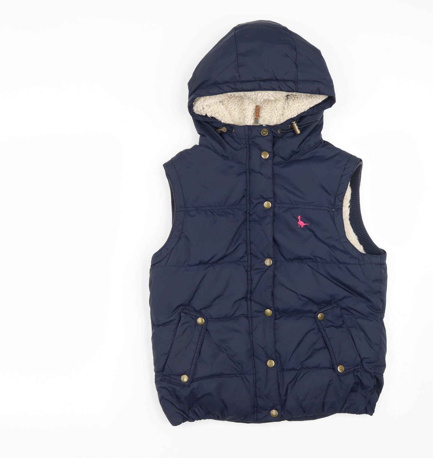 Jack Wills Womens Blue   Quilted Waistcoat Size 10  Zip