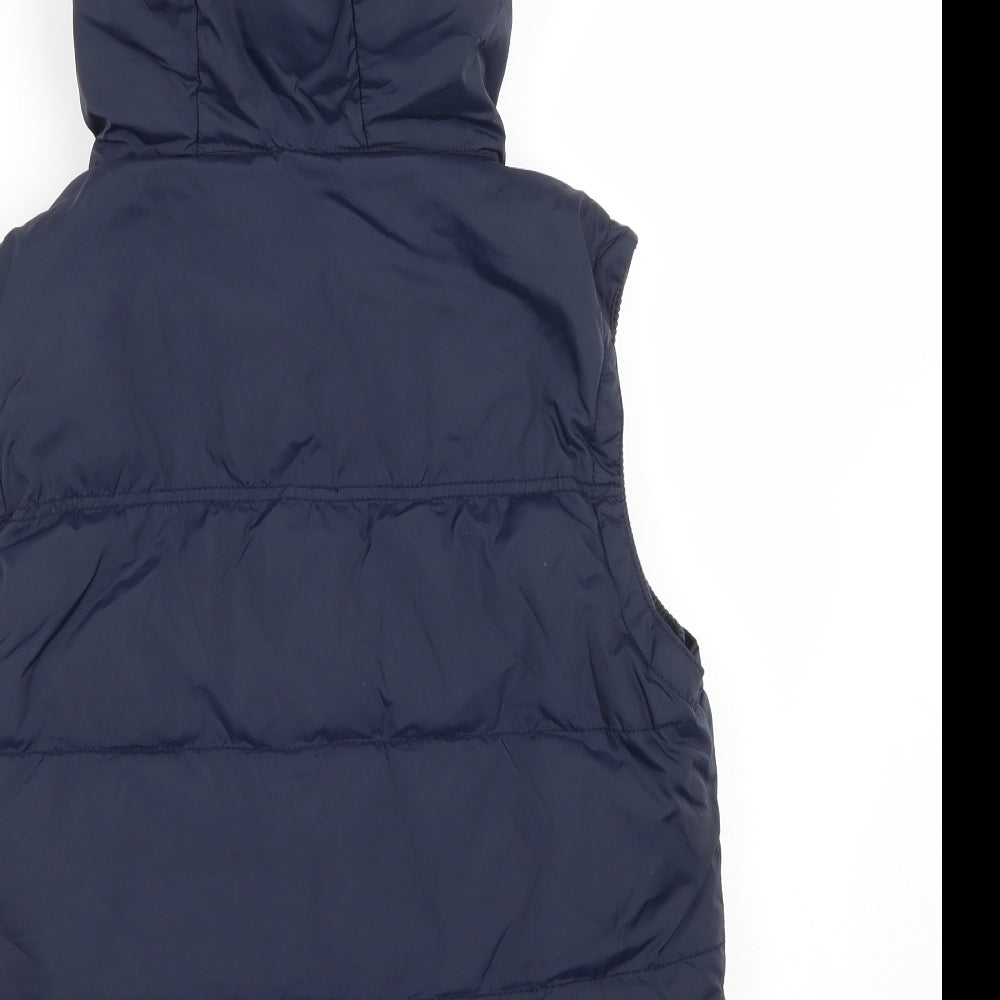 Jack Wills Womens Blue   Quilted Waistcoat Size 10  Zip