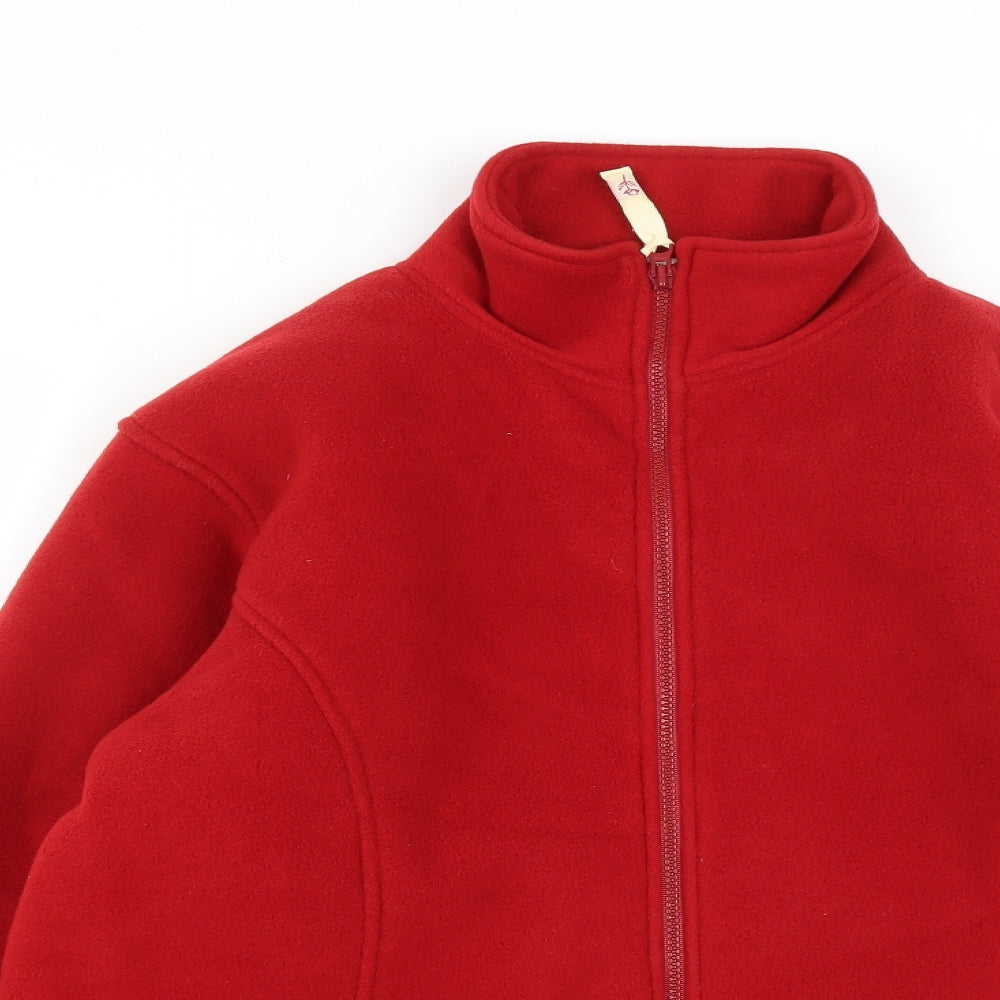 Country Rose Womens Red  Polyester Full Zip Sweatshirt Size M  Zip