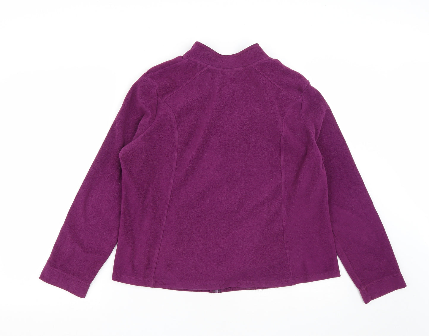 Tu  Womens Purple  Polyester Full Zip Sweatshirt Size 16  Zip