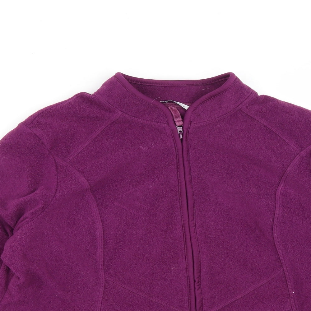 Tu  Womens Purple  Polyester Full Zip Sweatshirt Size 16  Zip