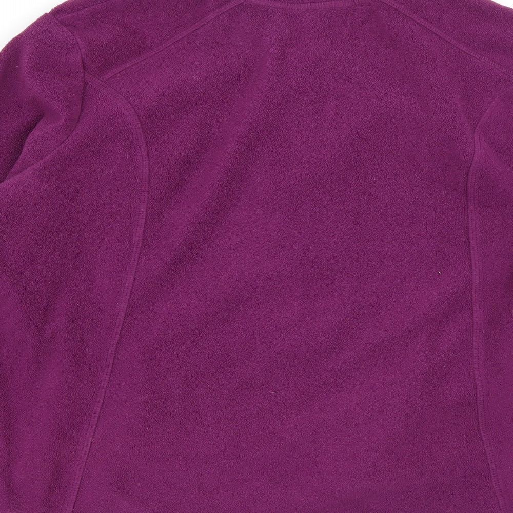 Tu  Womens Purple  Polyester Full Zip Sweatshirt Size 16  Zip