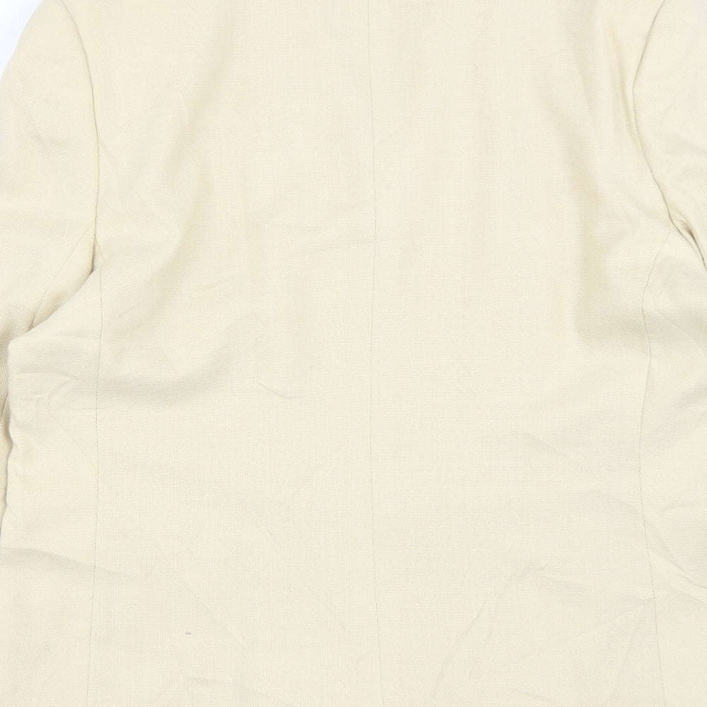 Viyella Womens Beige  Polyester Jacket Blazer Size 14
