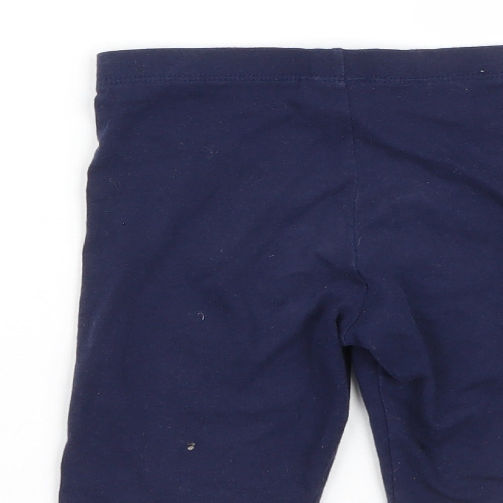F&F Girls Blue  Cotton Compression Shorts Size 5 Years  Regular