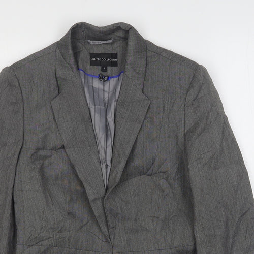 Marks and Spencer Womens Grey  Polyester Jacket Blazer Size 8