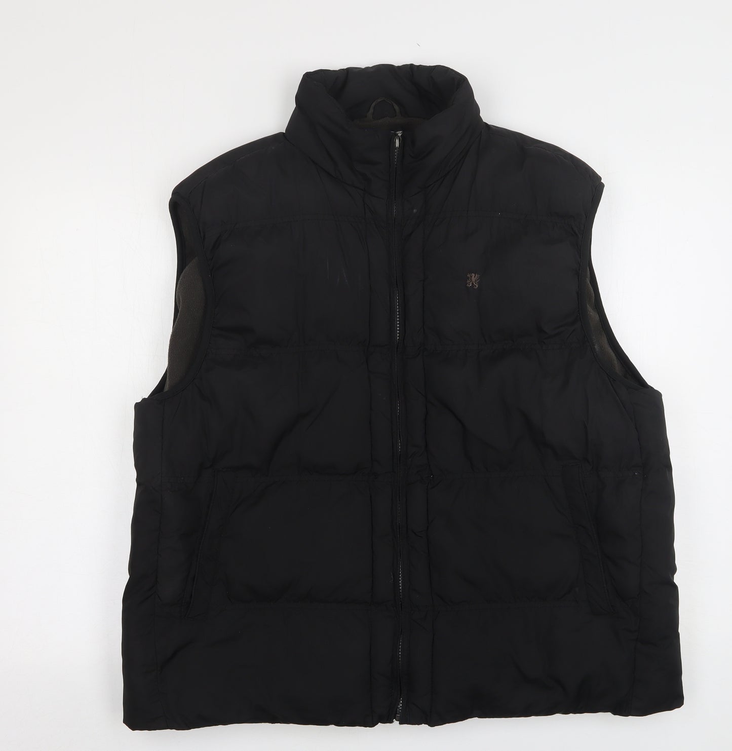 Easy Mens Black   Gilet Coat Size L