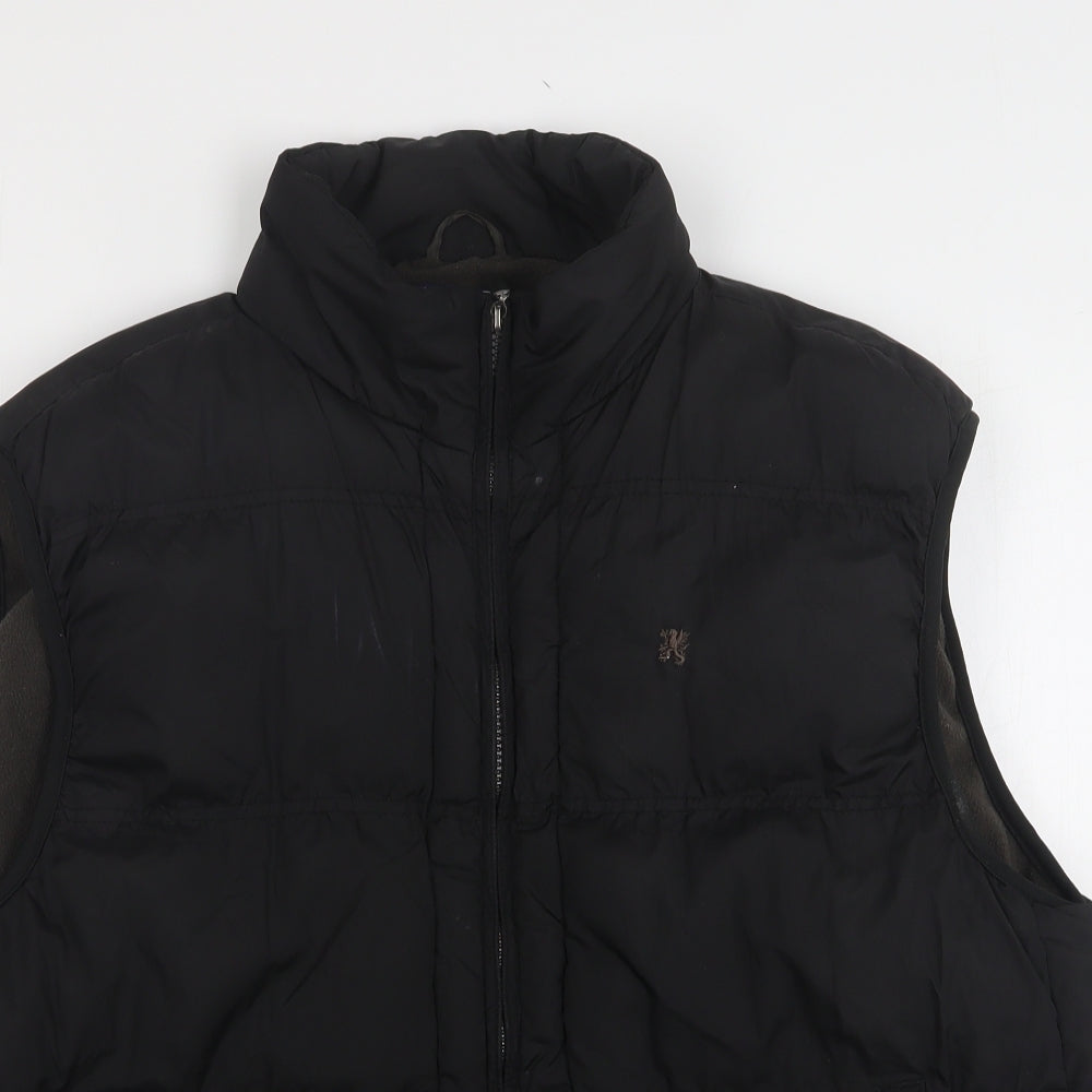 Easy Mens Black   Gilet Coat Size L