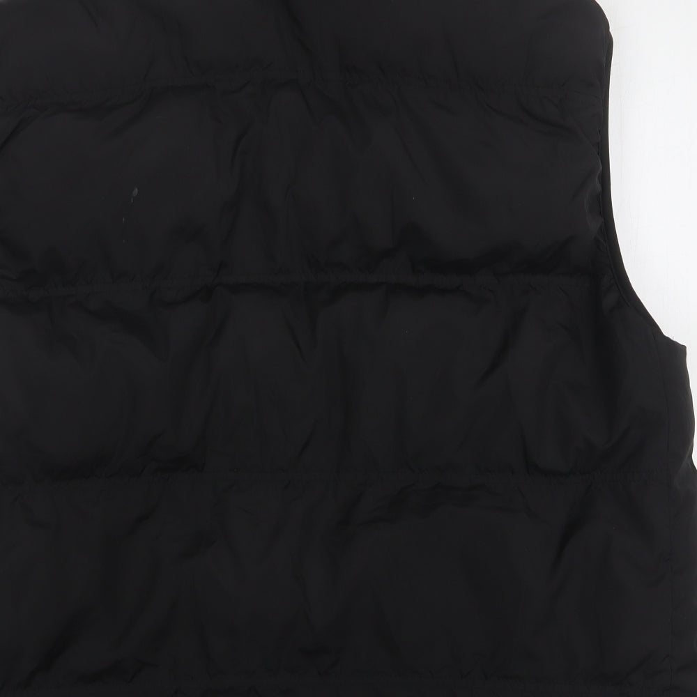 Easy Mens Black   Gilet Coat Size L