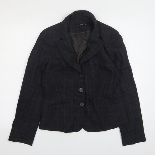 Atmosphere Womens Grey Check Polyester Jacket Suit Jacket Size 14