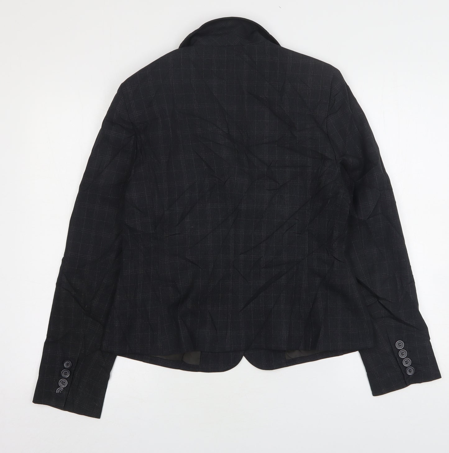 Atmosphere Womens Grey Check Polyester Jacket Suit Jacket Size 14