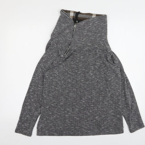 Klass Womens Grey  Polyester Pullover Sweatshirt Size L