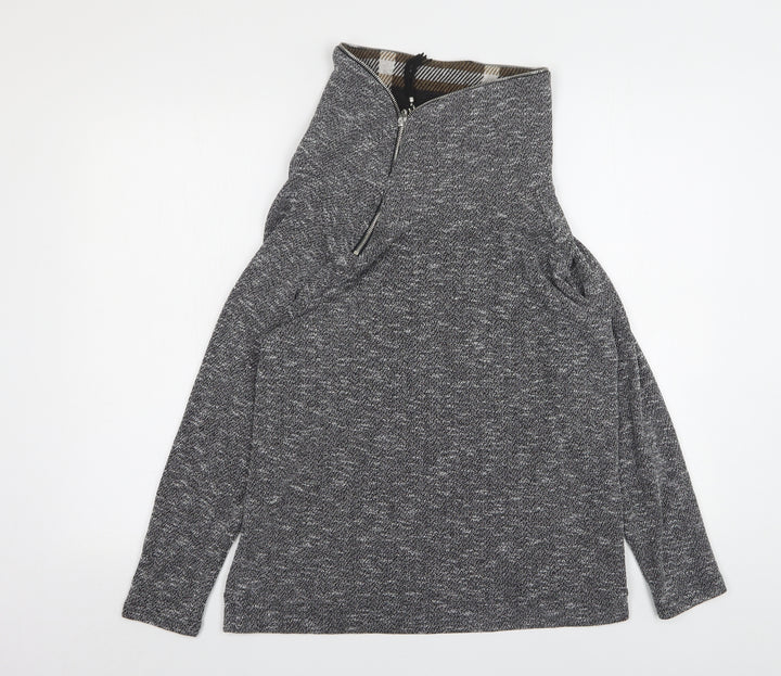 Klass Womens Grey Polyester Pullover Sweatshirt Size L