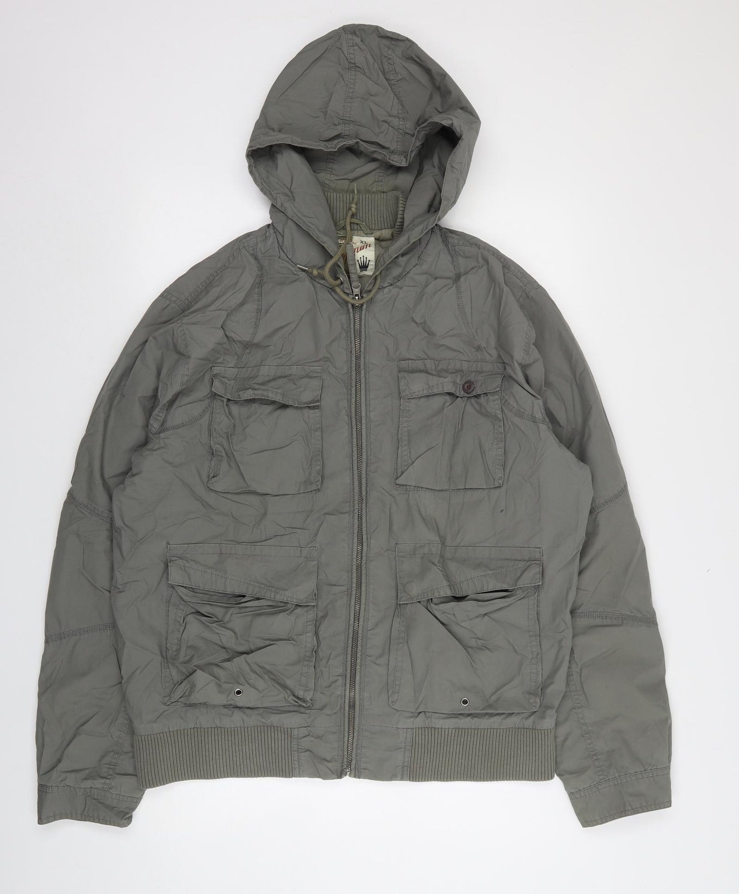 Topman Mens Green   Military Jacket Jacket Size XL