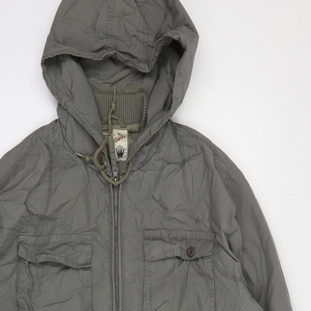 Topman Mens Green   Military Jacket Jacket Size XL
