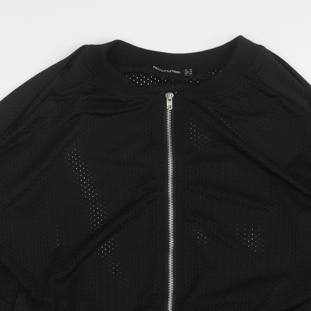 PRETTYLITTLETHING Womens Black   Jacket  Size 14
