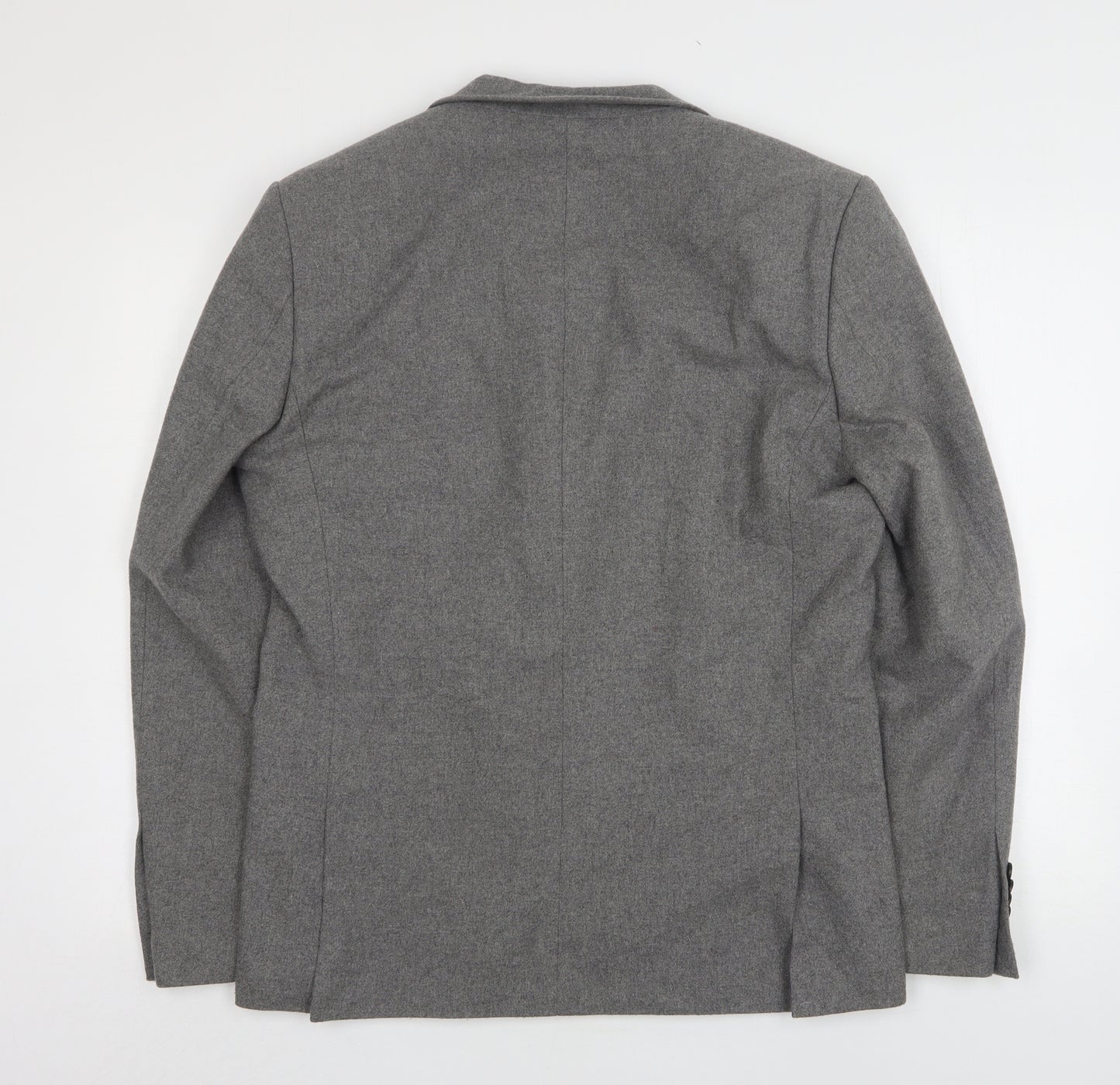 Angelo Litrico Mens Grey  Wool Jacket Sport Coat Size 44