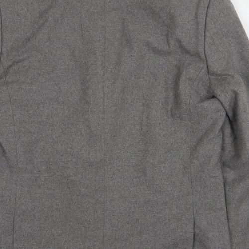 Angelo Litrico Mens Grey  Wool Jacket Sport Coat Size 44