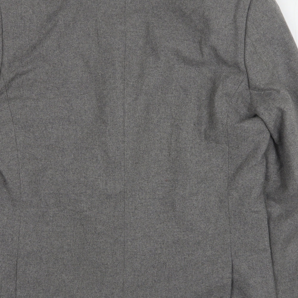 Angelo Litrico Mens Grey  Wool Jacket Sport Coat Size 44
