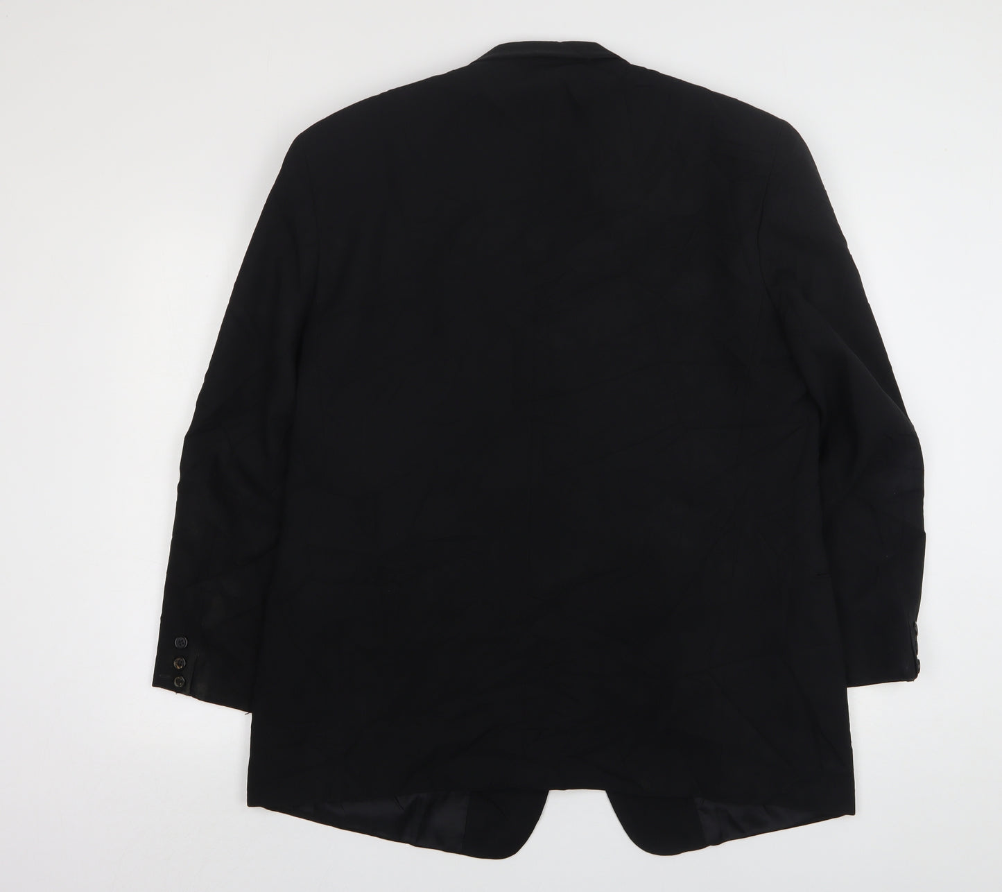 Savatini Mens Black  Polyester Jacket Suit Jacket Size 44