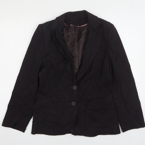 Bay Womens Brown  Polyester Jacket Suit Jacket Size 12