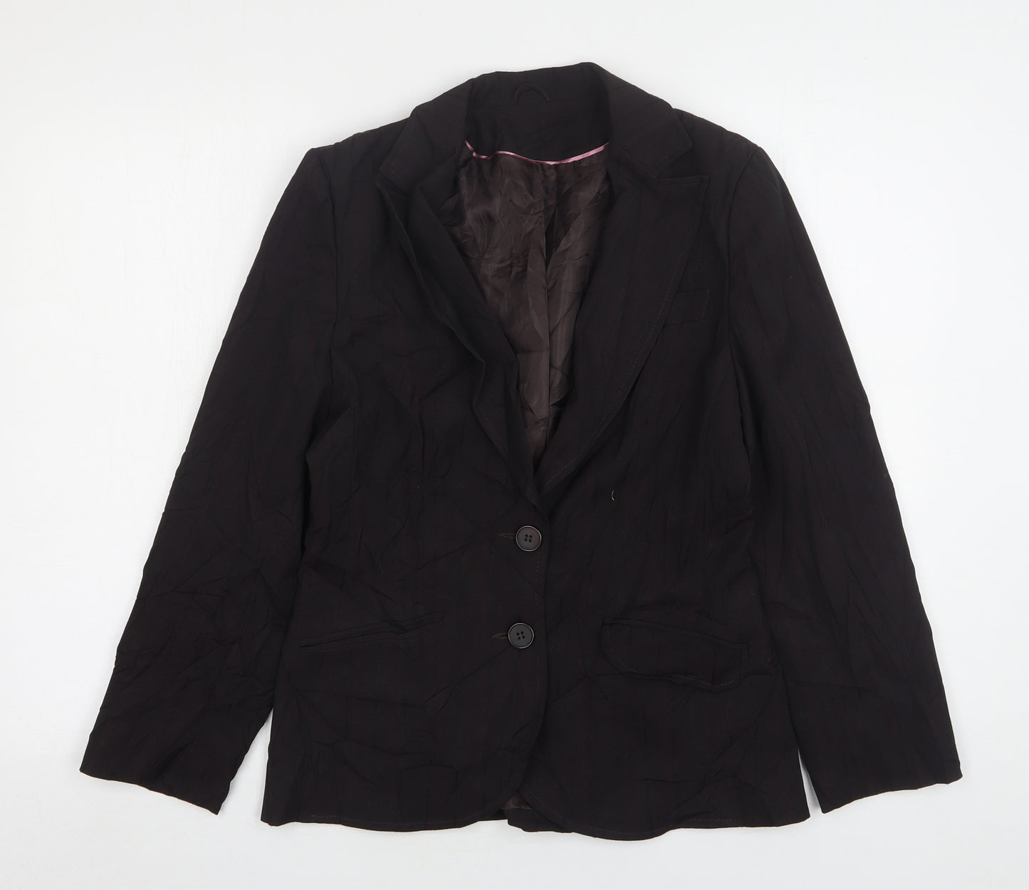 Bay Womens Brown  Polyester Jacket Suit Jacket Size 12