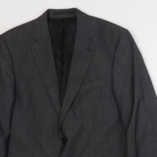 Pierre Cardin  Mens Grey  Wool 2 Piece Suit Size 50