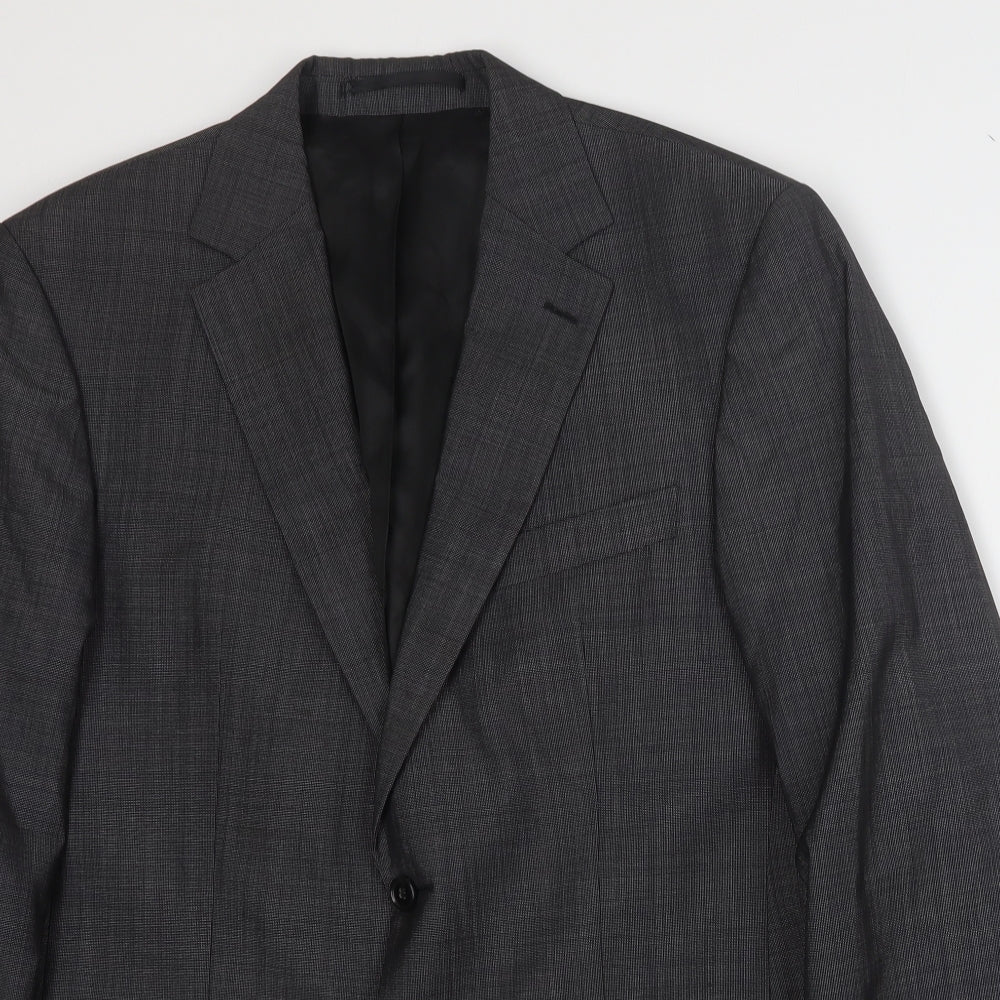 Pierre Cardin  Mens Grey  Wool 2 Piece Suit Size 50