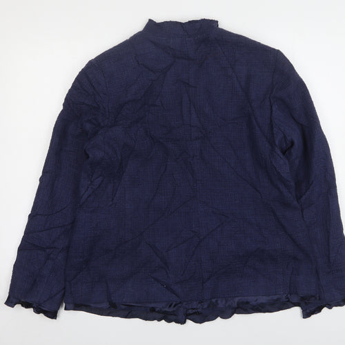 Classics Womens Blue  Cotton Jacket Suit Jacket Size 18