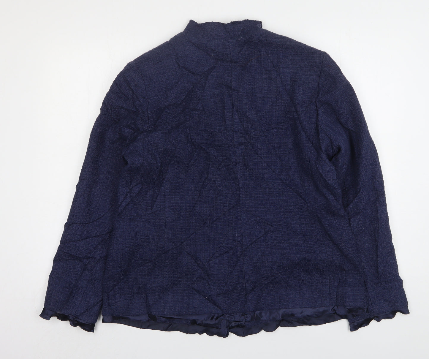Classics Womens Blue  Cotton Jacket Suit Jacket Size 18