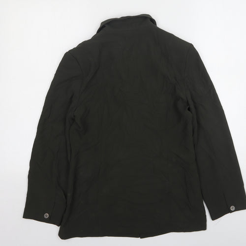 Anne Brooks Womens Green  Polyester Jacket Blazer Size 10