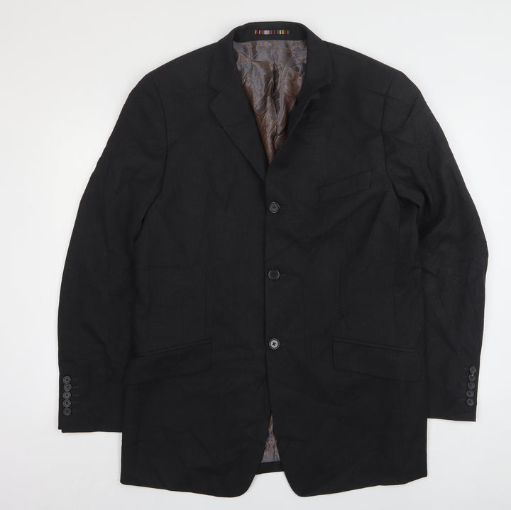 River Island Mens Grey Polyester Jacket Suit Jacket Size 42