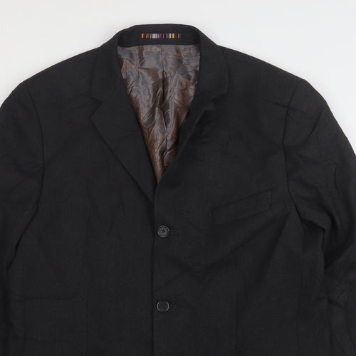 River Island  Mens Grey  Polyester Jacket Suit Jacket Size 42