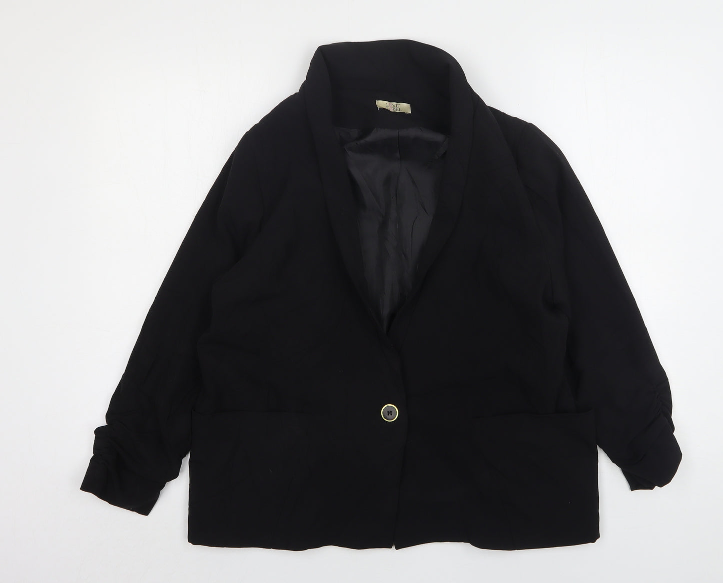 Love Label  Womens Black  Polyester Jacket Suit Jacket Size 12