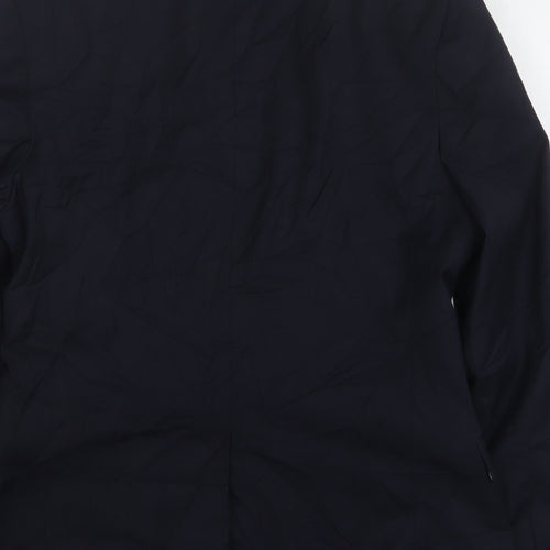 Topman Mens Blue  Polyester Jacket Suit Jacket Size 40
