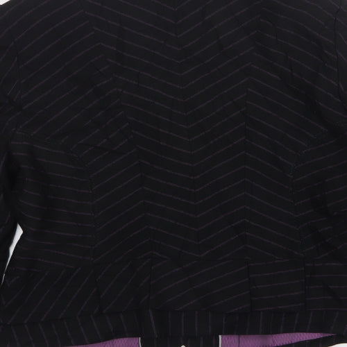NEXT Womens Blue Striped Polyester Jacket Suit Jacket Size 12