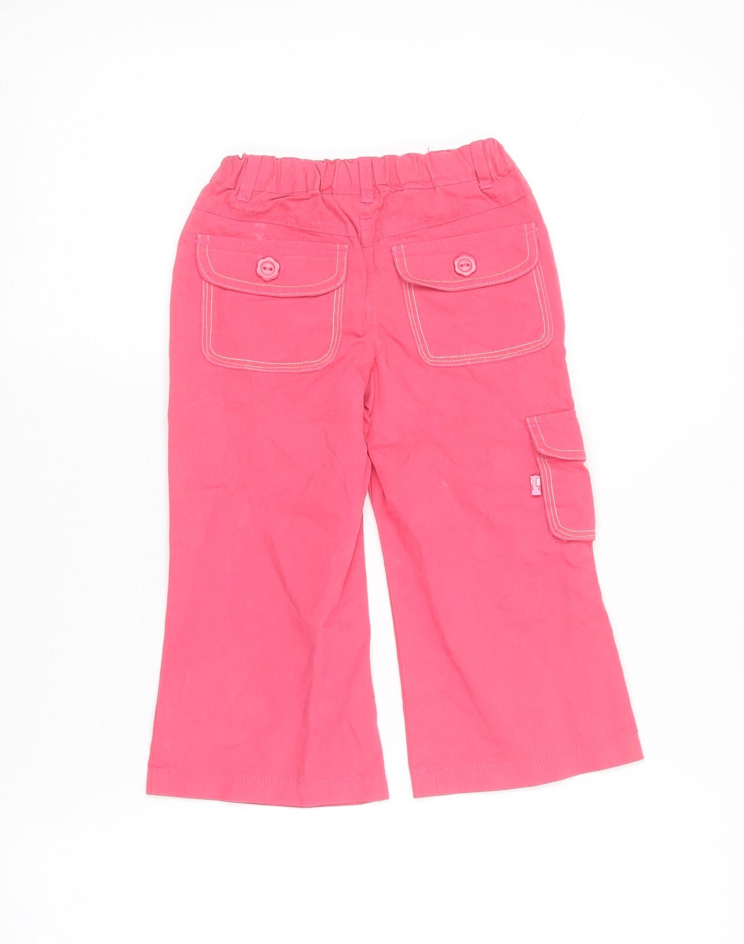 Nickelodeon Girls Pink  Cotton Cargo Trousers Size 2-3 Years  Regular  - Dora the explorer