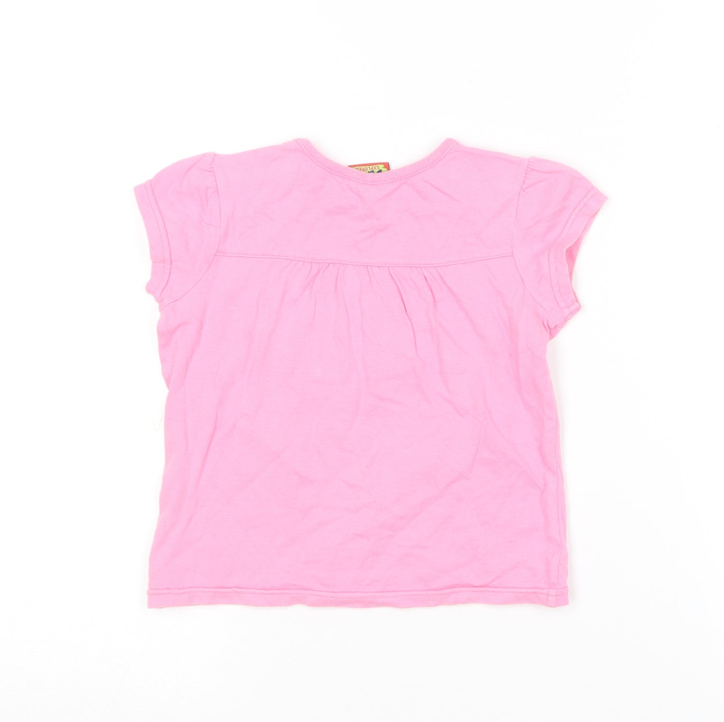 Nickelodeon Girls Pink  Cotton Basic T-Shirt Size 3-4 Years Round Neck  - Dora the explorer