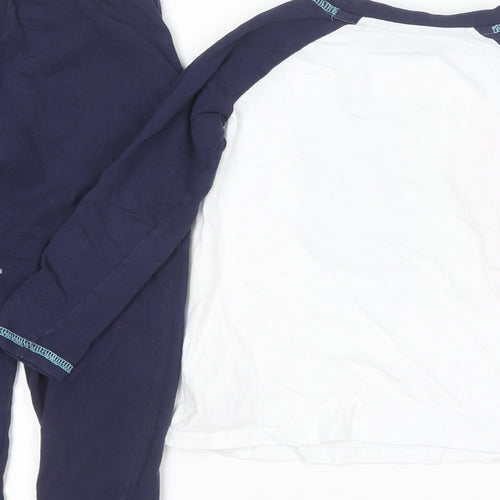 Dunnes Stores Boys Blue Solid Cotton  Pyjama Set Size 3-4 Years