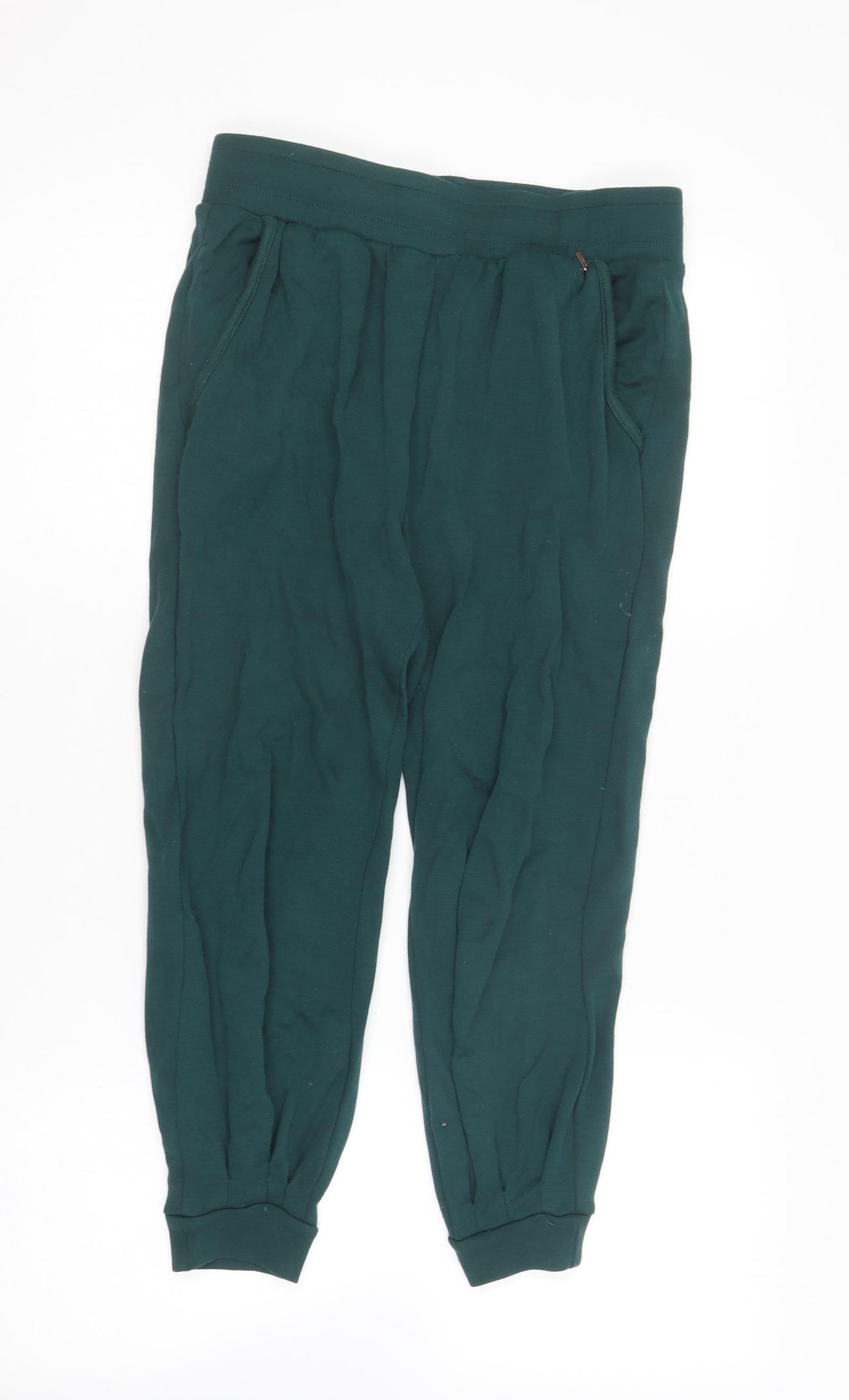NEXT Womens Green  Modal Jogger Trousers Size 6 L20 in Regular