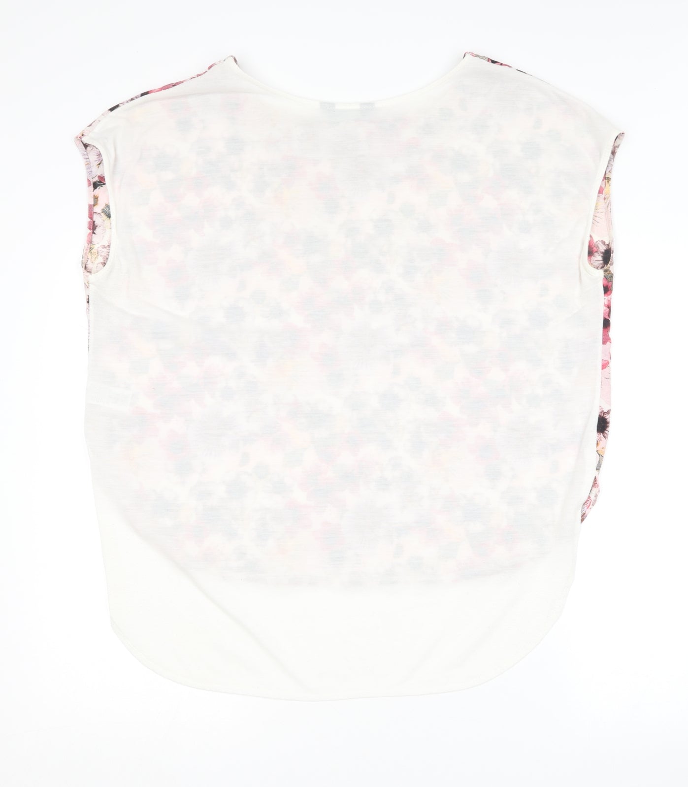 Dorothy Perkins Womens Multicoloured Floral Polyester Basic T-Shirt Size 14 Round Neck