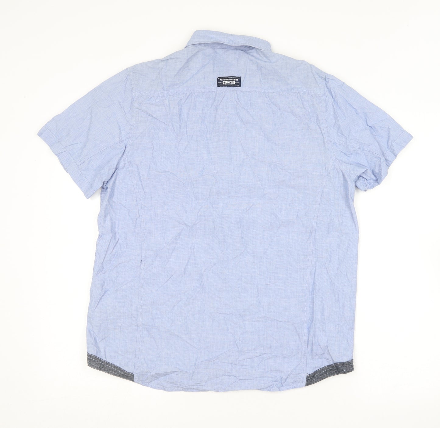 Cedar Wood State Mens Blue  Cotton  Button-Up Size L Collared