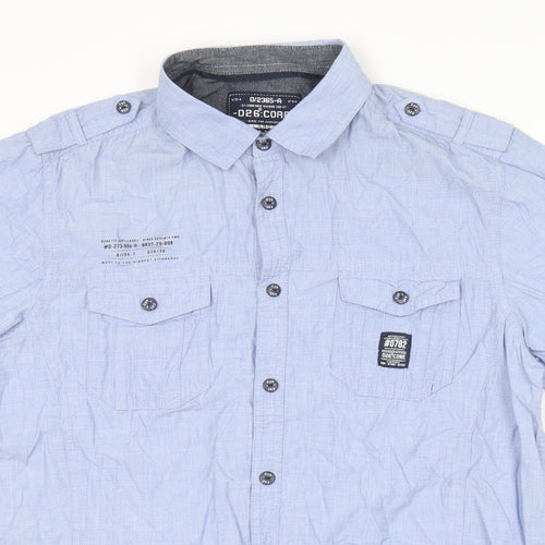 Cedar Wood State Mens Blue  Cotton  Button-Up Size L Collared