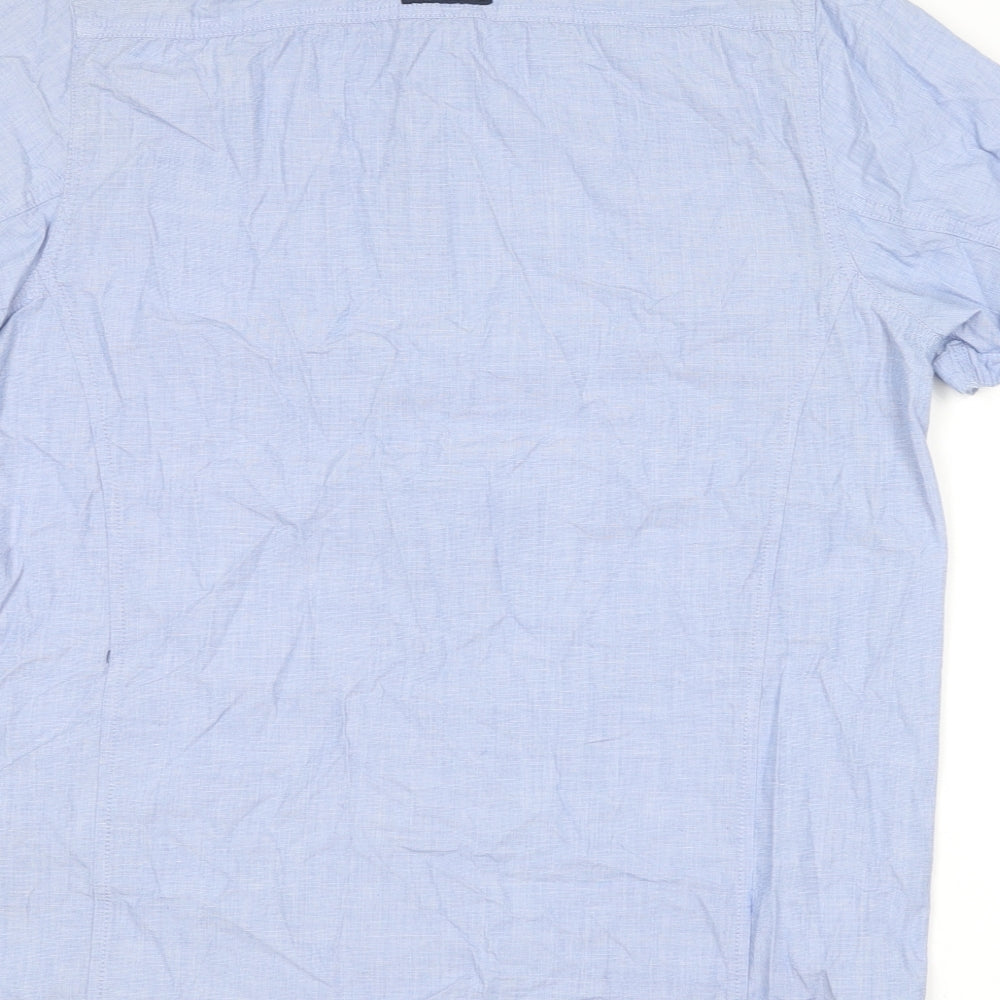 Cedar Wood State Mens Blue  Cotton  Button-Up Size L Collared