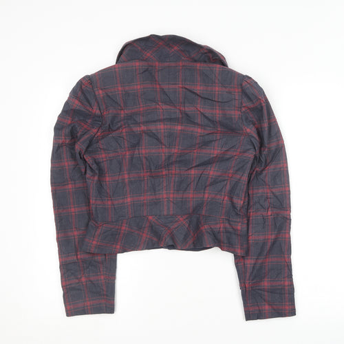 Definitions Womens Multicoloured Plaid  Jacket Blazer Size 12   - `