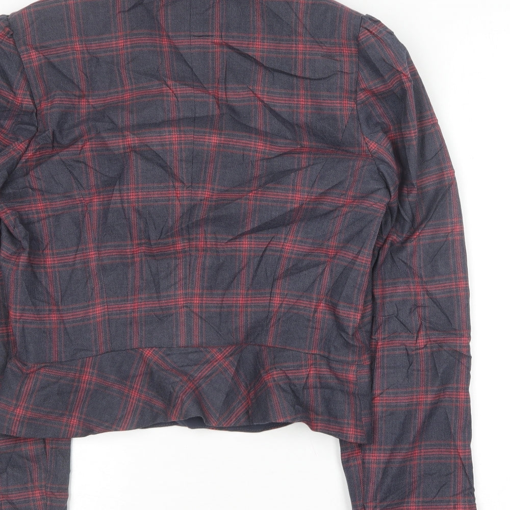 Definitions Womens Multicoloured Plaid  Jacket Blazer Size 12   - `
